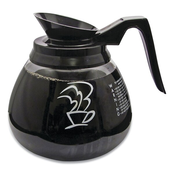 Newco Glass 12Cup Hot Beverage Carafe, 64 oz, Black NEW1005501 Zoro